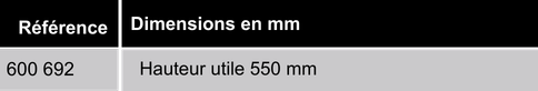 references-montants-550-mm-ergologic