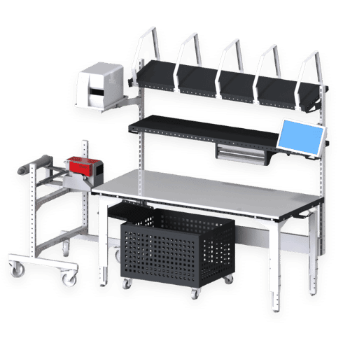 machine de calage coussins air int&eacute;gr&eacute; sur table FACT