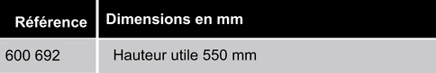 references-montants-550-mm-ergologic