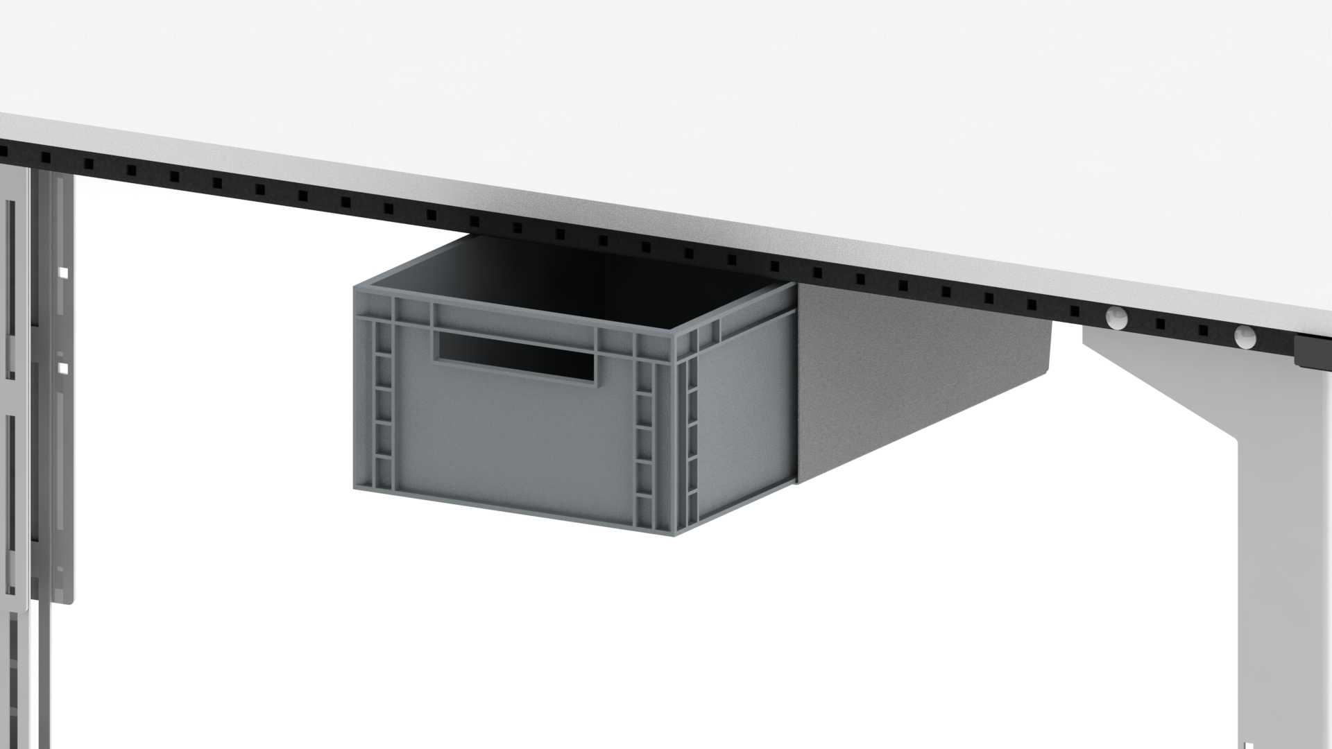 Bac de rangement sous table