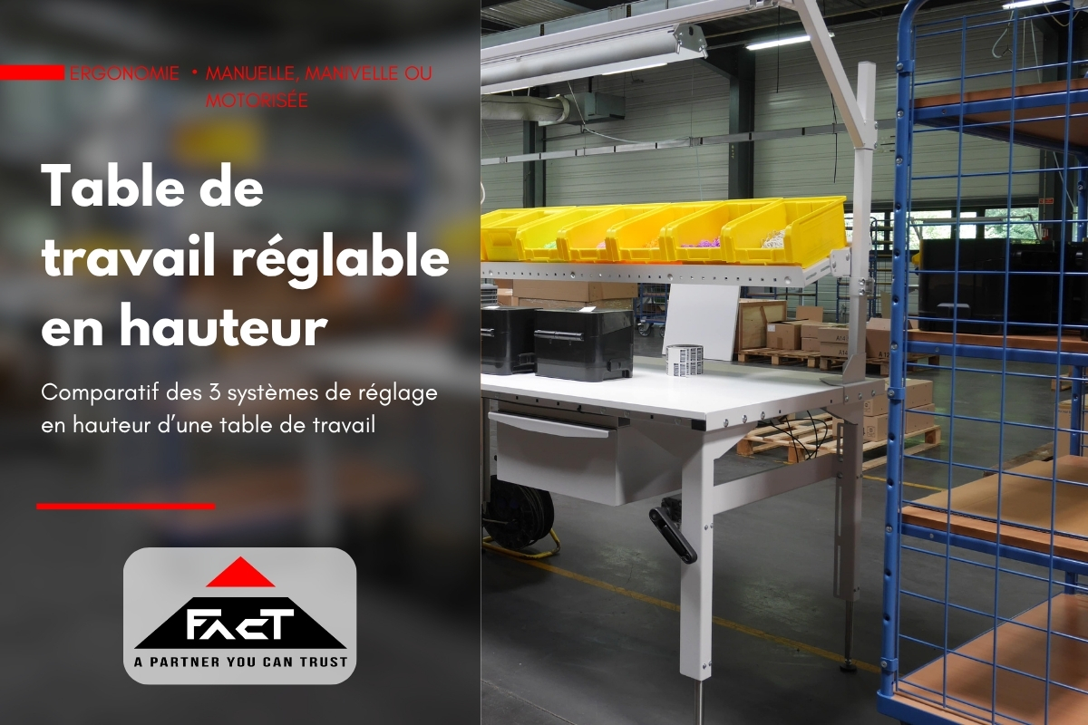 Table de travail réglable en hauteur : manuelle, manivelle ou motorisée ?